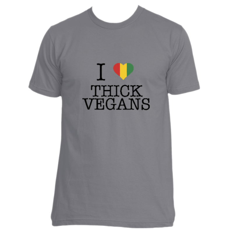 I Love Thick Vegans Unisex Crew Neck with Balanta Colors