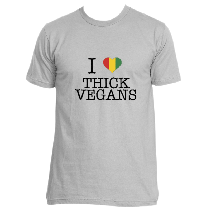 I Love Thick Vegans Unisex Crew Neck with Balanta Colors