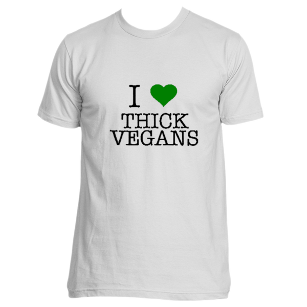 I Love Thick Vegans Unisex Crew Neck Black and Green Design
